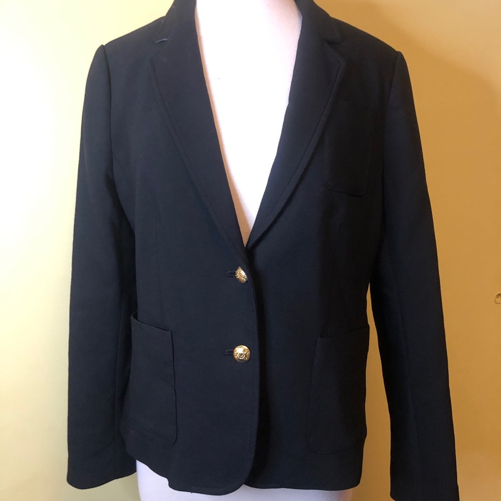 Banana Republic black blazer. Gold buttons. Size 10